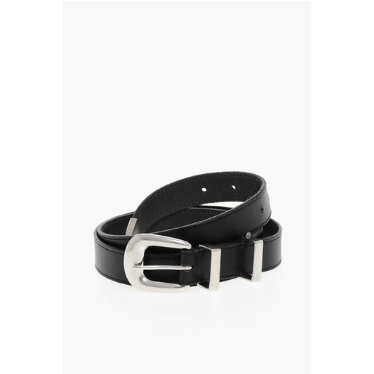 Leather Belt with Brass Buckle 25mm