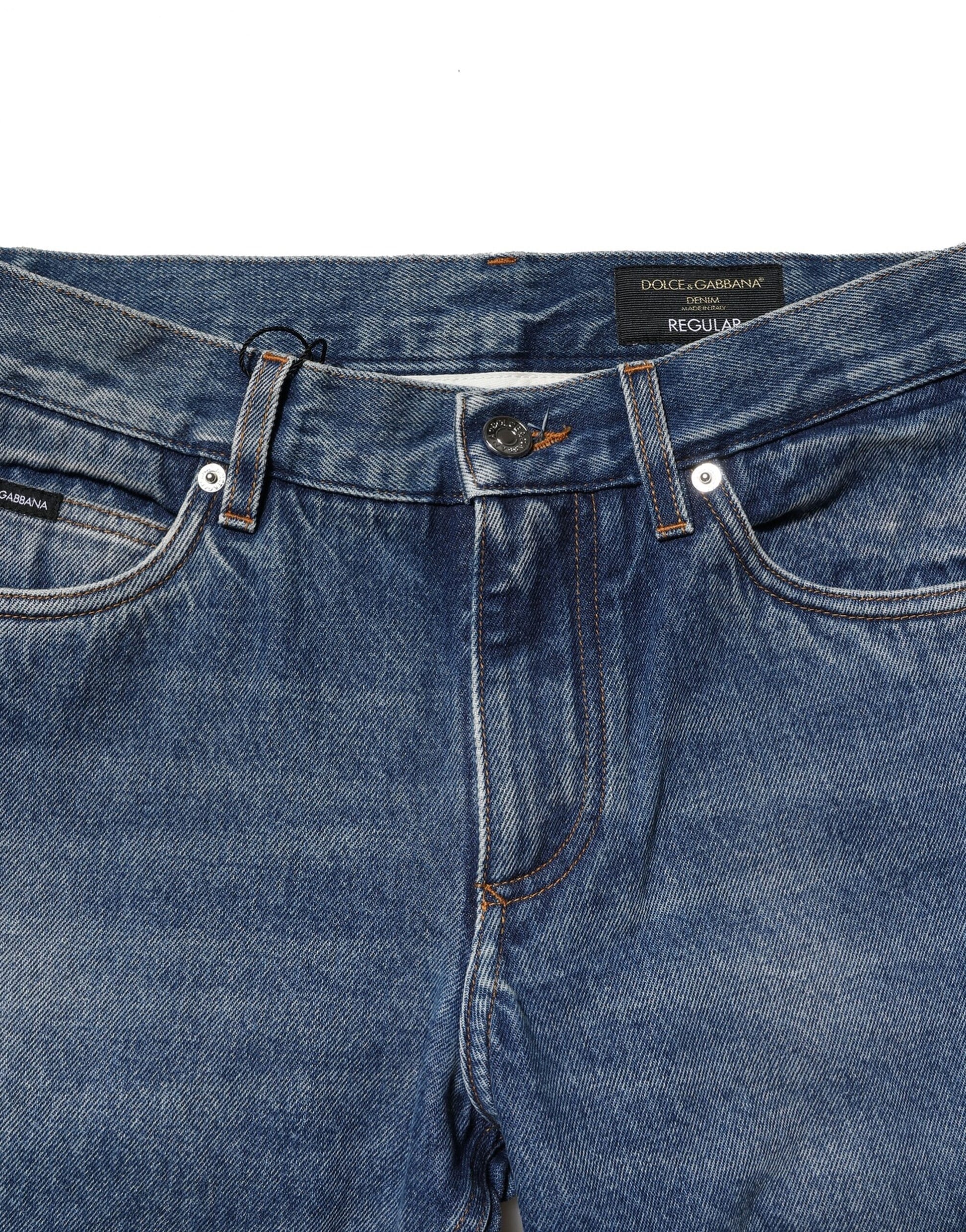 Blue Cotton Stretch Slim Fit Men Denim Jeans