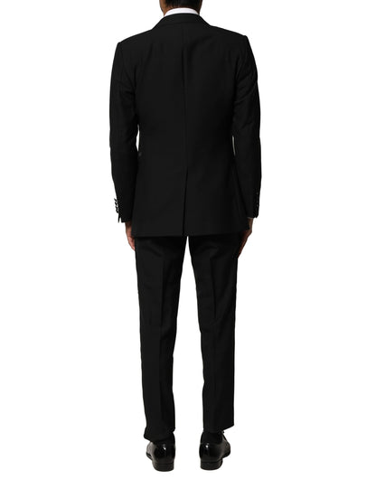 Black Wool 3 Piece Single Breasted Suit
