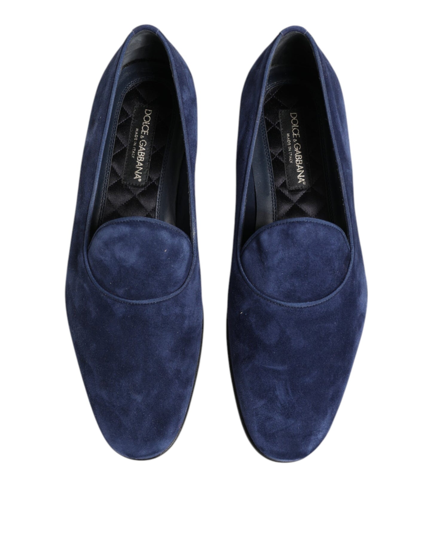 Blue Velvet DG Logo Loafers Formal Shoes