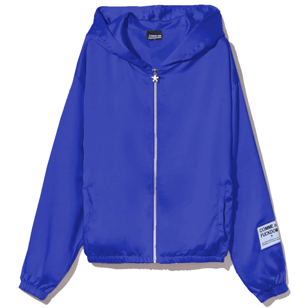 Blue Polyester Hoody