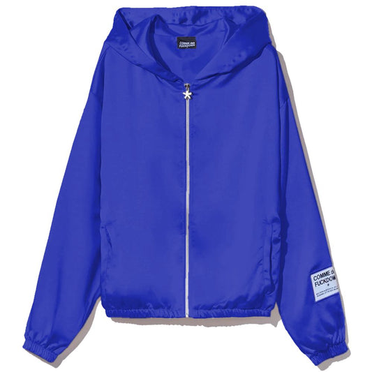 Blue Polyester Hoody