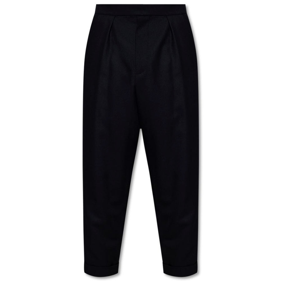 Black Cotton Men Trousers