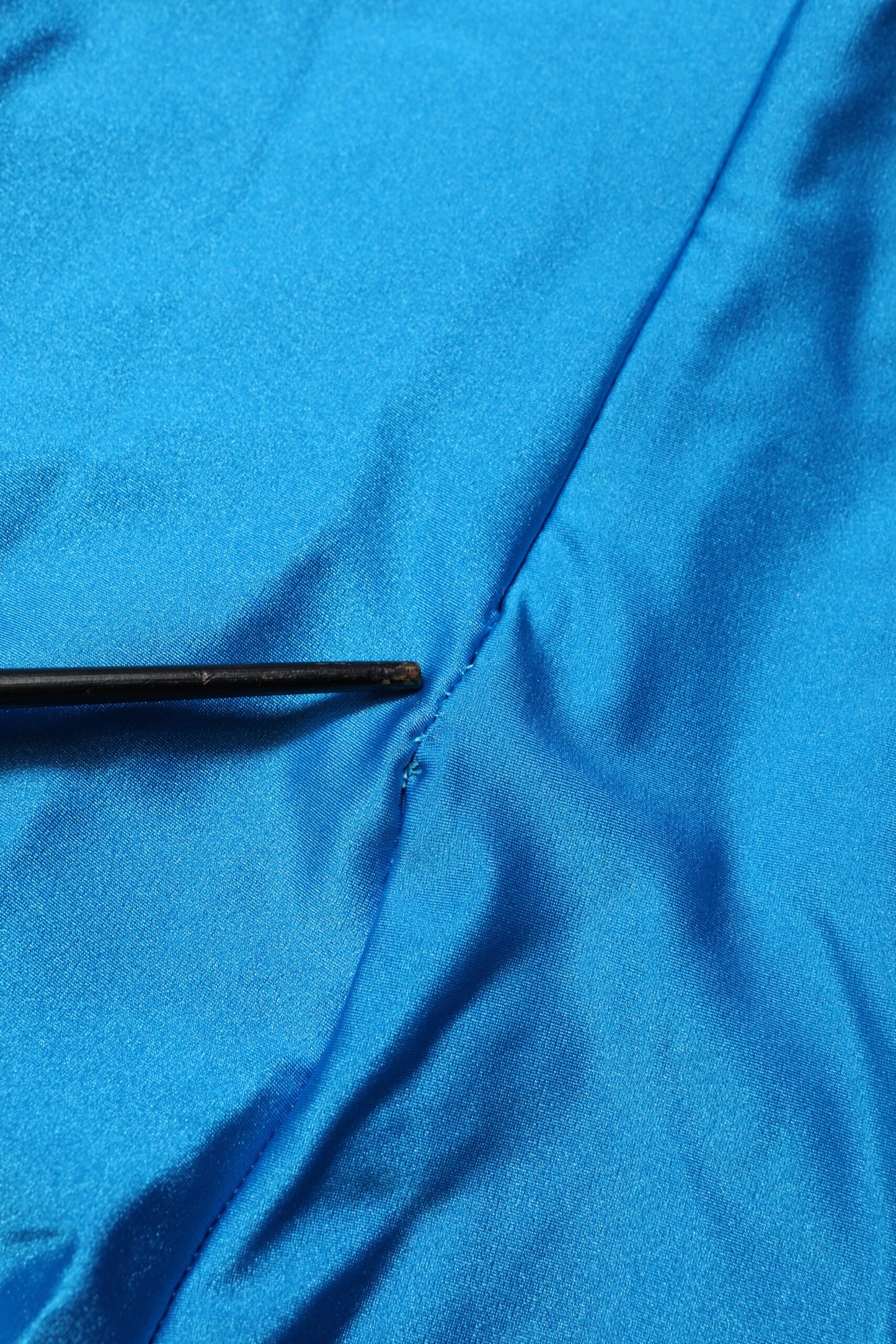 Blue Nylon Turtleneck Bodycon Jumpsuit Dress