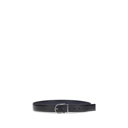Black Calf Leather Bos Taurus Belt