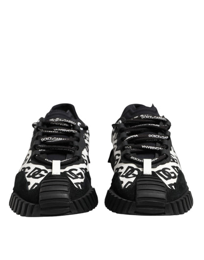 Black Logo Lace Up Low Top NS1 Sneakers Shoes