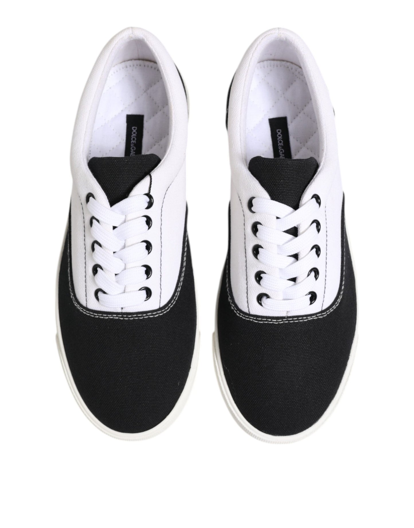 Black Cotton Canvas Lace Up Men Sneakers Shoes