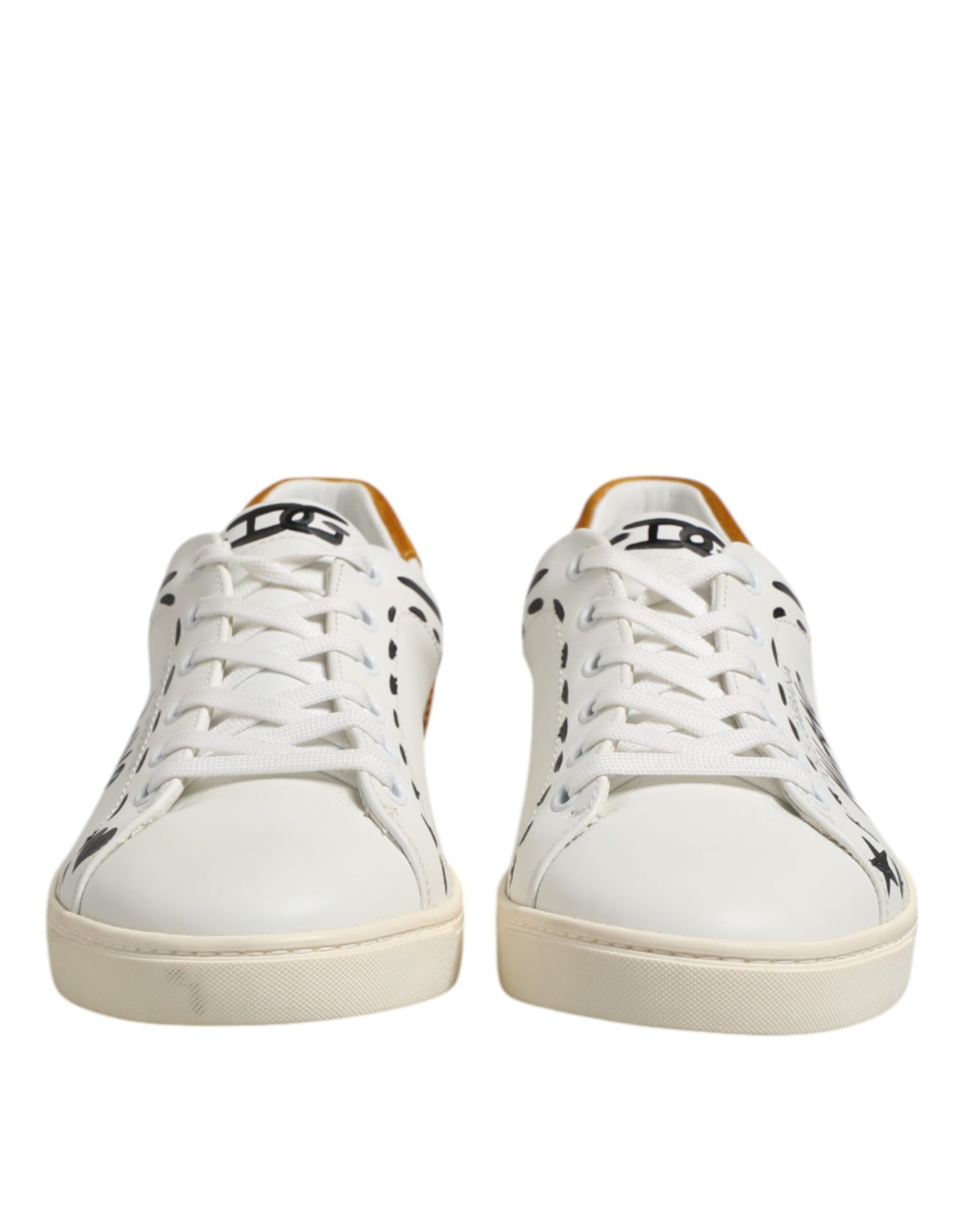 White Leather MILANO Low Top Sneakers Shoes