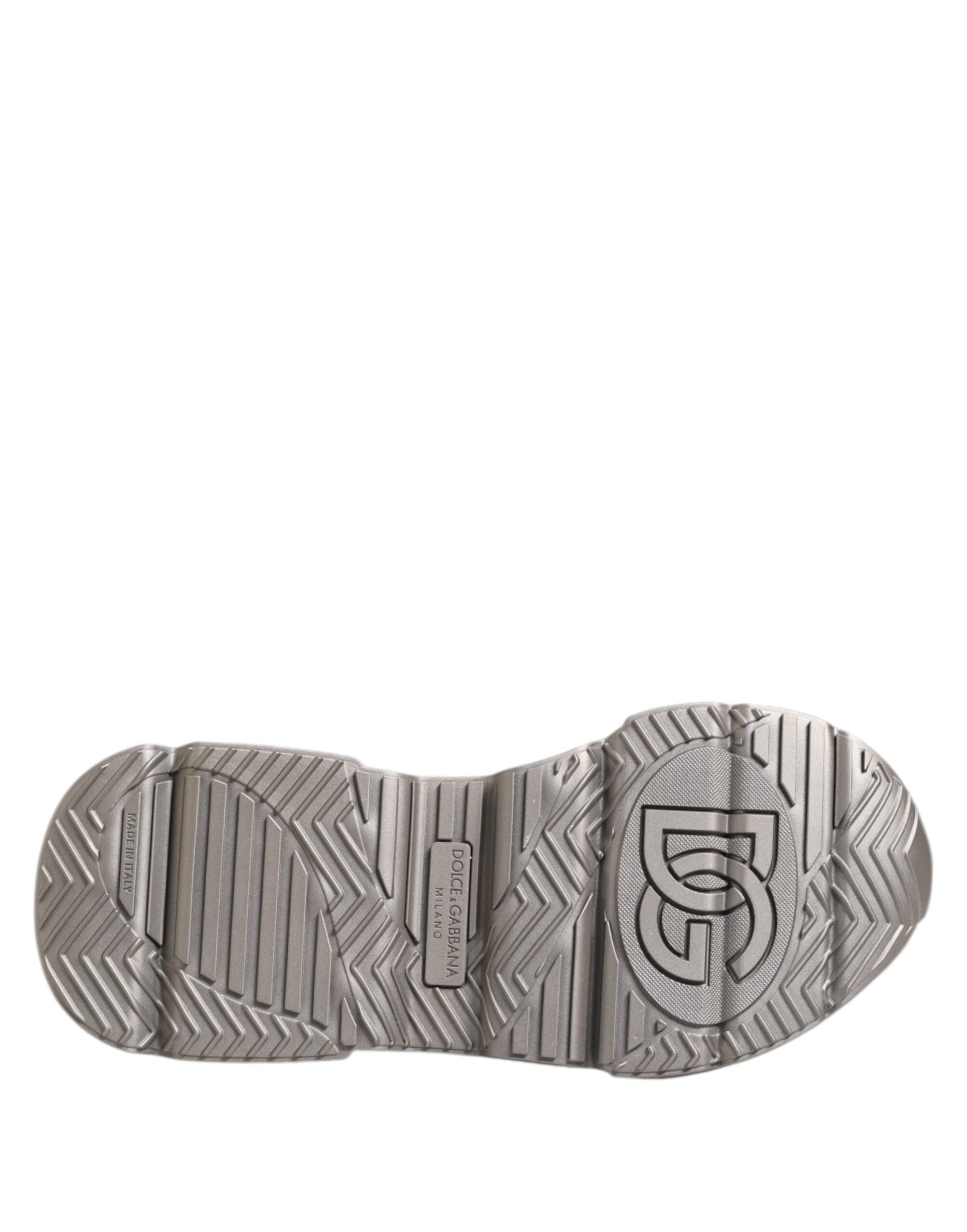 Silver DAYMASTER Leather Men Sneakers Shoes