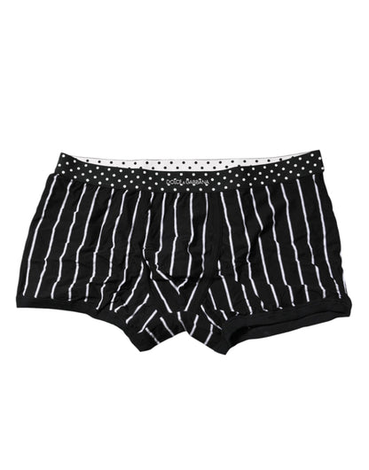 Black White Striped Regular Boxer Underwear