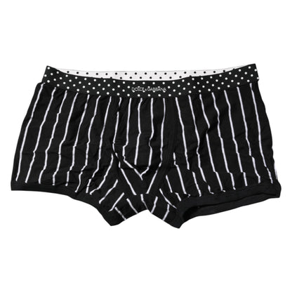 Black White Striped Regular Boxer Underwear