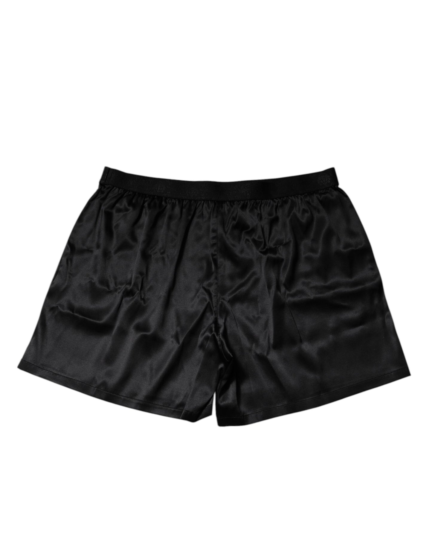 Black Silk Regular Men Boxer Shorts Underwear