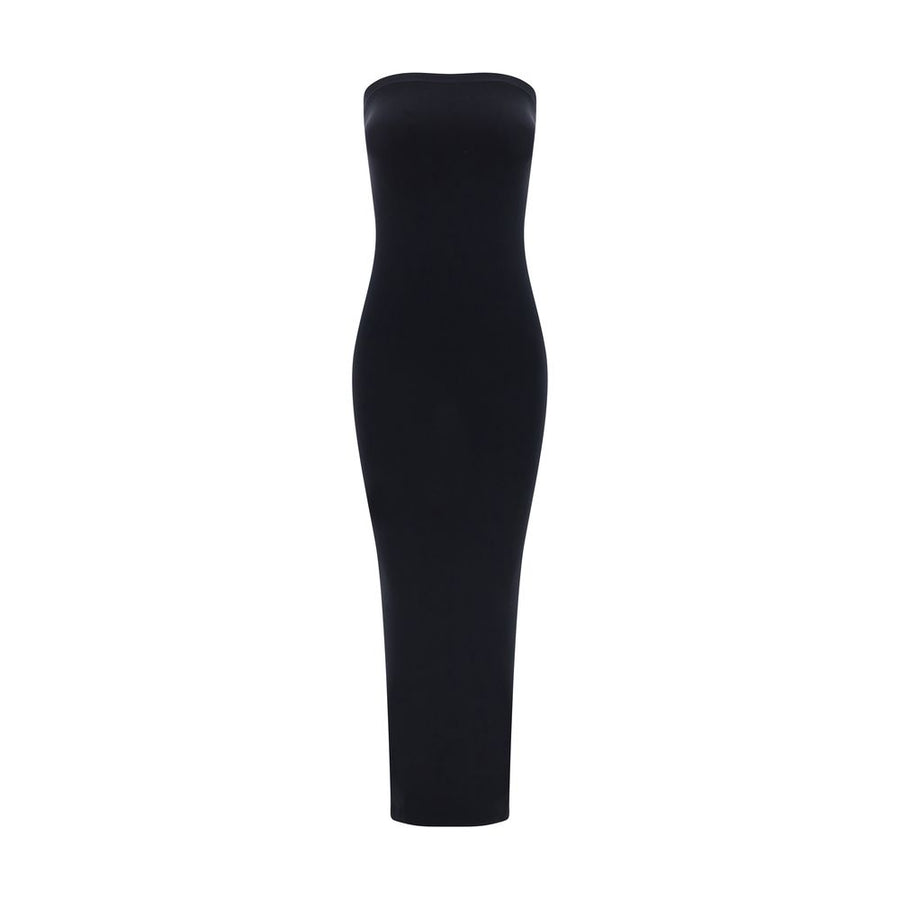 Black Cotton Casual Dress