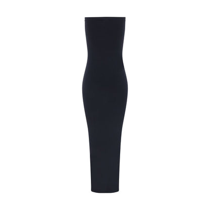 Black Cotton Casual Dress