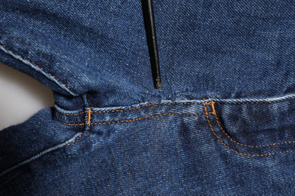 Blue Cotton Logo Skinny Denim Jeans