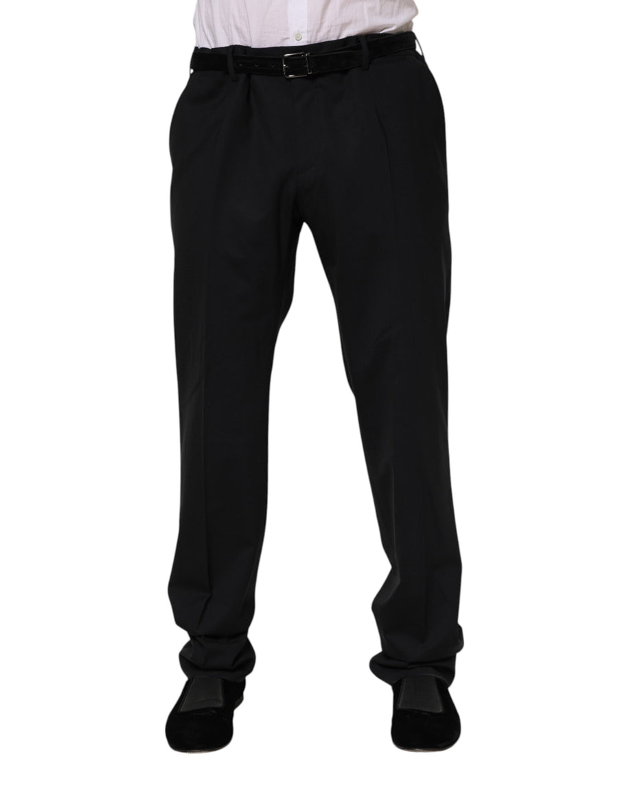 Black Wool Formal Dress Pants