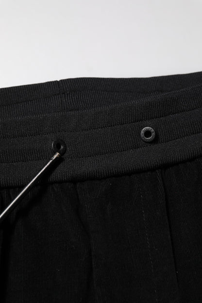 Black Cotton Cargo Men Jogger Pants