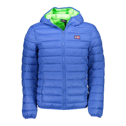 Blue Polyamide Jackets & Coat