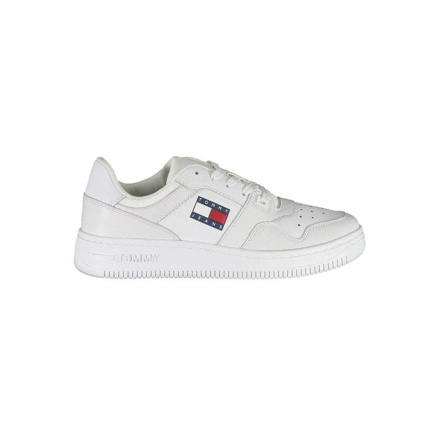 White Polyester Sneaker