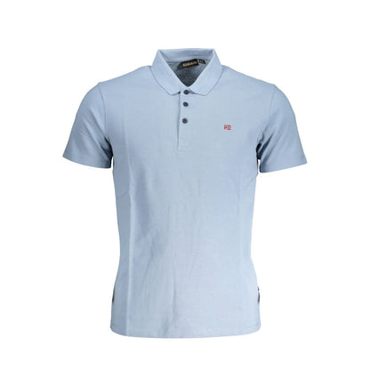 Blue Cotton Polo Shirt