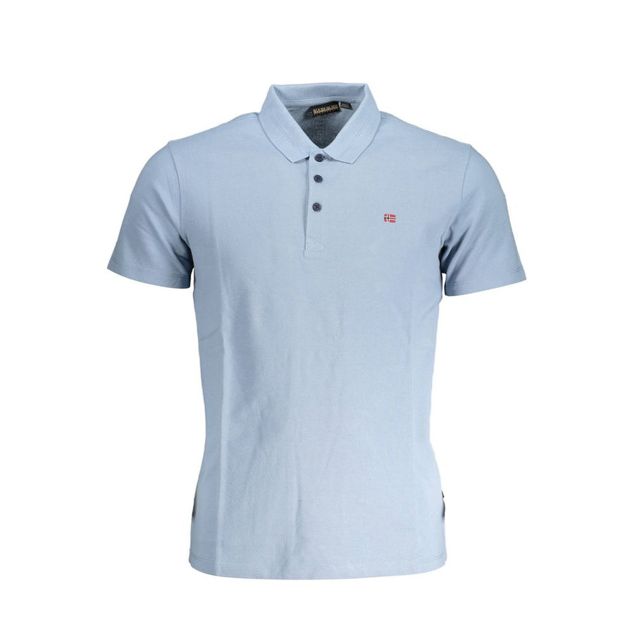 Blue Cotton Polo Shirt