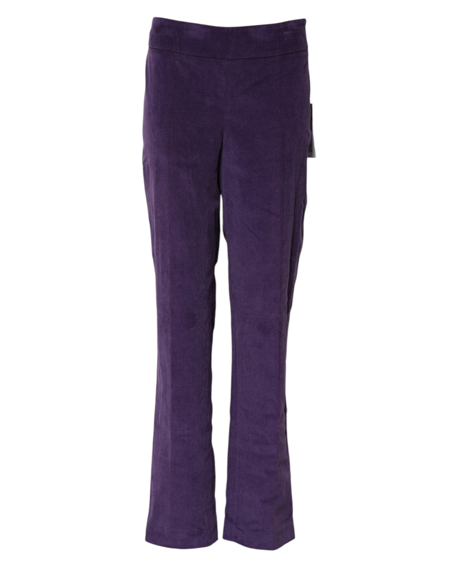 Purple High Waisted Flared Pants