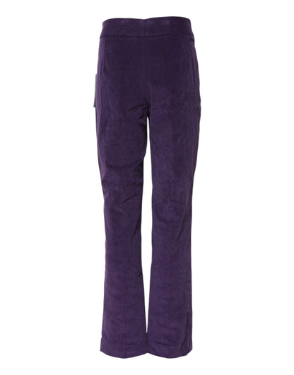 Purple High Waisted Flared Pants