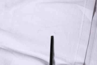 White Cotton Short Sleeves Cropped T-shirt