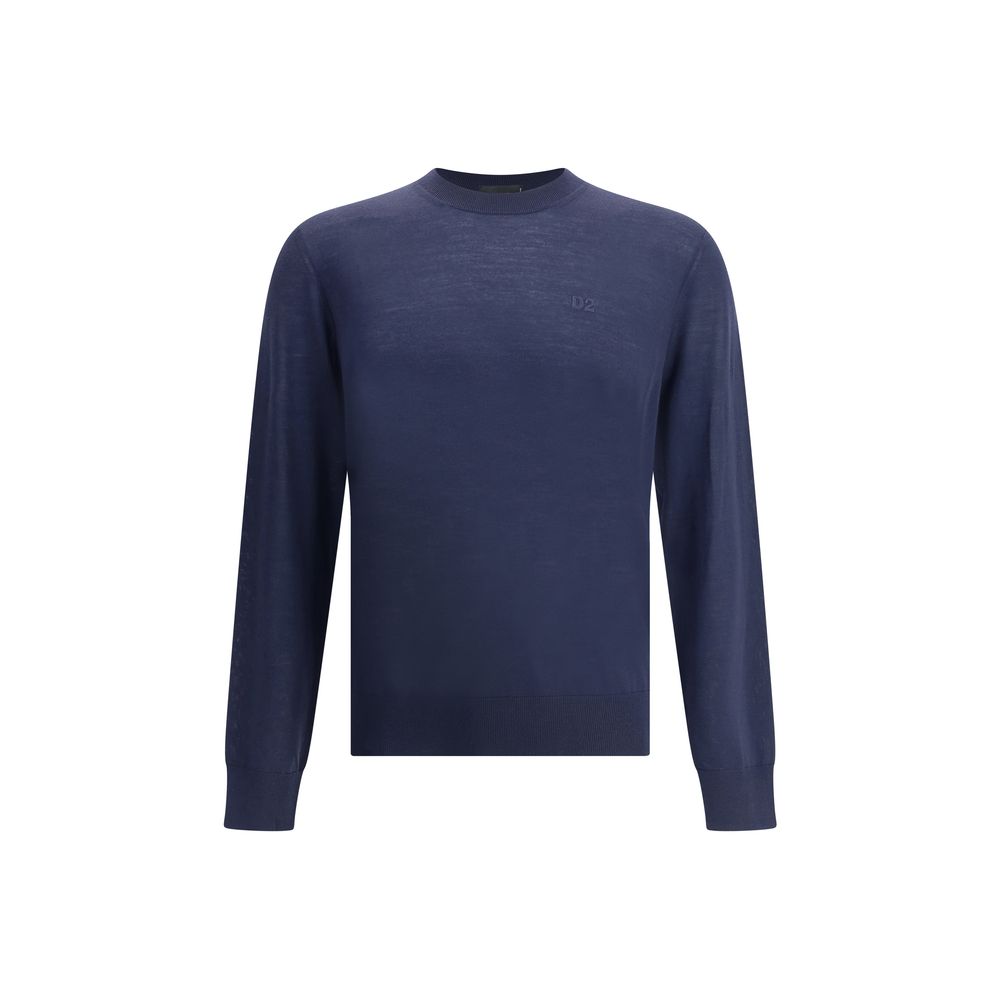 Blue Fleece Wool Sweatshirt