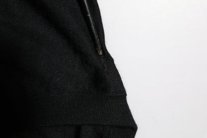 Black Cashmere Crewneck Men Pullover Sweater