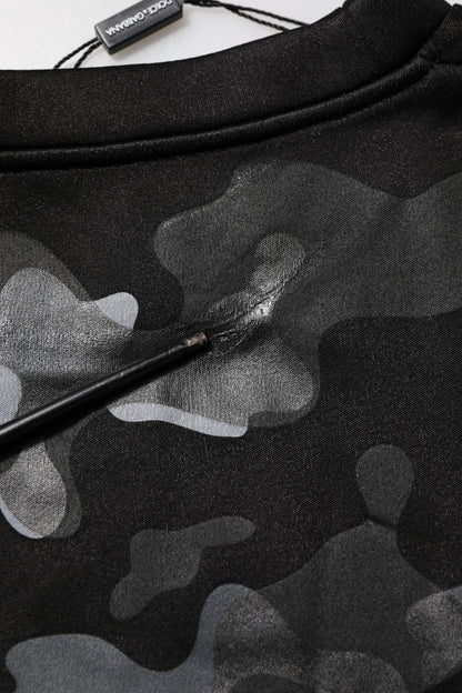 Black Camouflage Pullover Sweatshirt Sweater