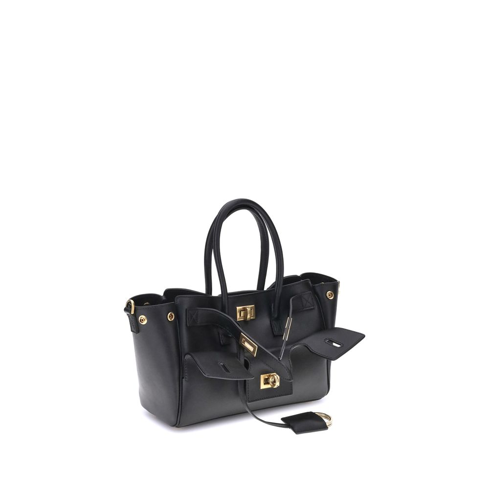 Black Calf Leather Bos Taurus Shoulder Bag