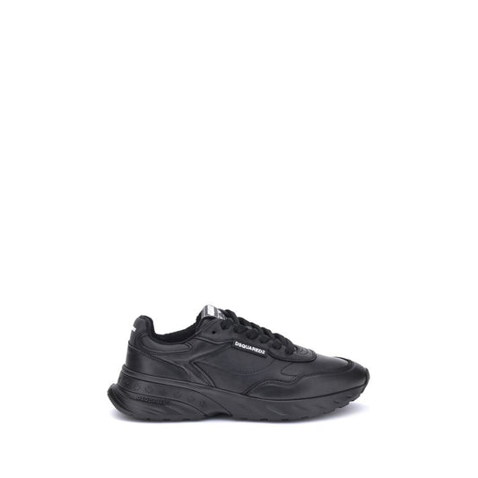 Black Calf Leather Bos Taurus Athletic Sneakers