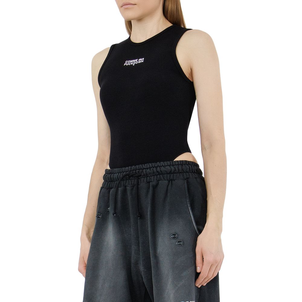 Black Cotton Women T-Shirt