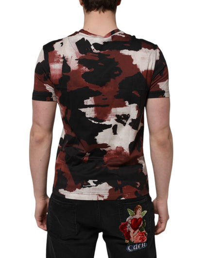Multicolor Camouflage Men Crew Neck T-shirt