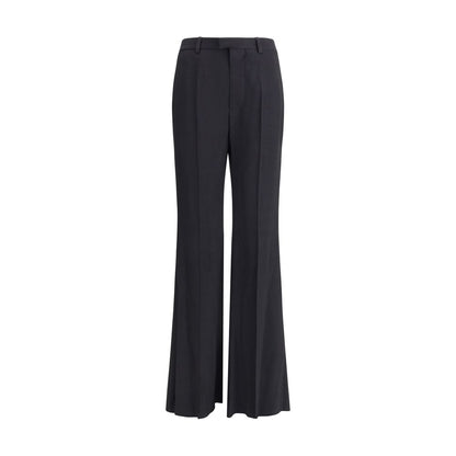 Black Viscose Flared Pants