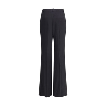 Black Viscose Flared Pants