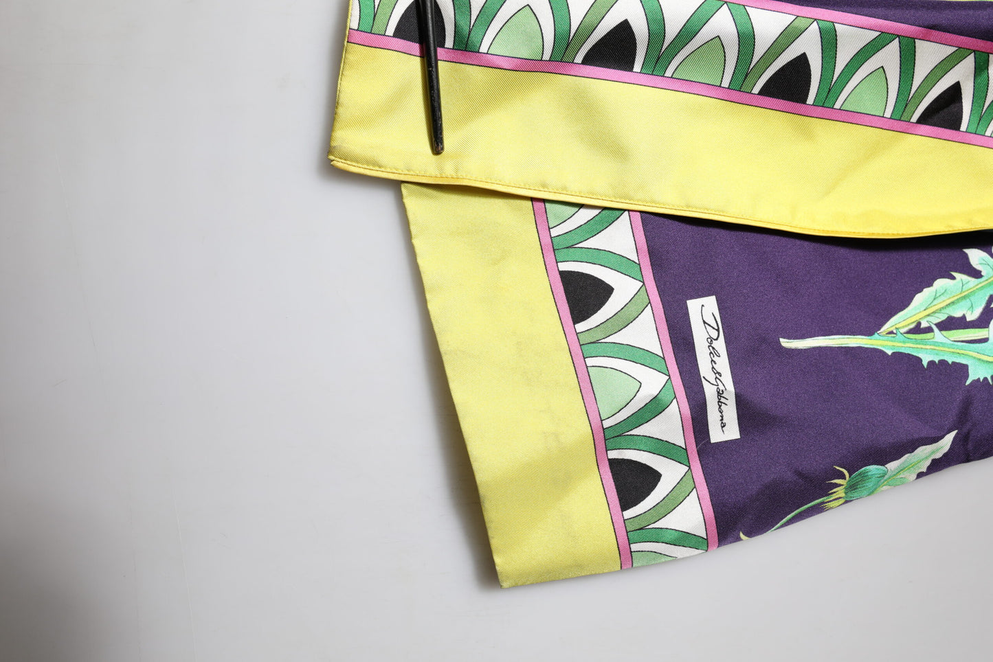 Blue Floral Print Silk Long Sleeves Wrap Robe