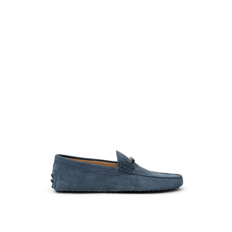 Blue Suede Leather Moccassin