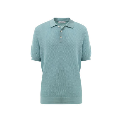 Blue Cotton Polo Shirt