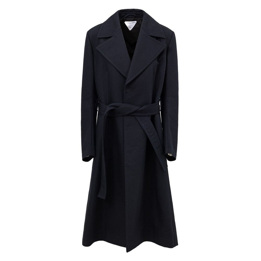 Blue Cotton Trench Coat