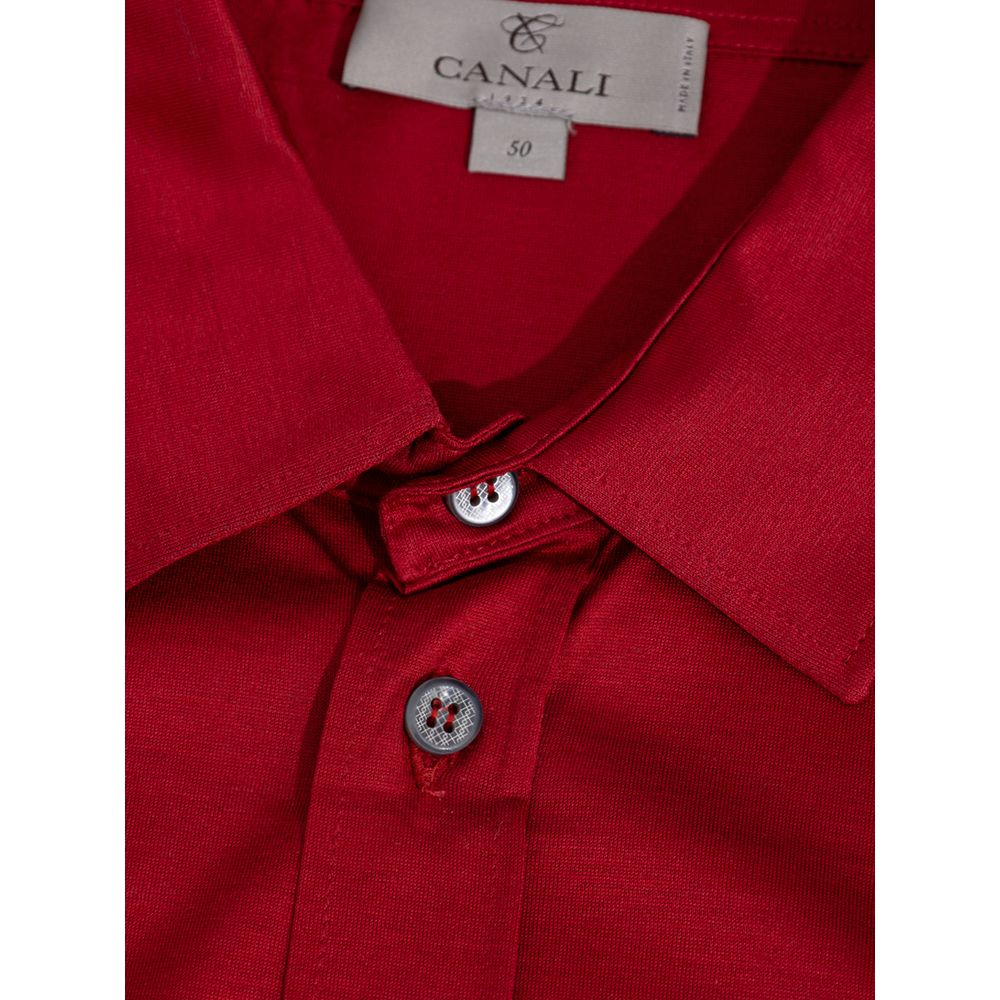 Red Cotton Shortsleeve Shirt