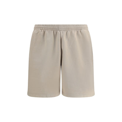 Beige Cotton Bermuda Shorts
