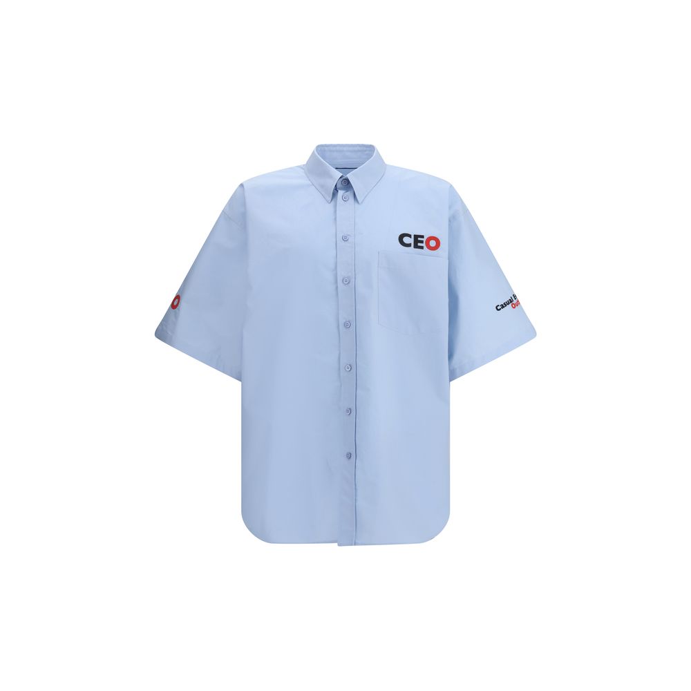 Light Blue Cotton Shortsleeve Shirt