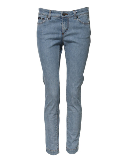 Blue Cotton PRETTY MidWaist Skinny Denim Jeans