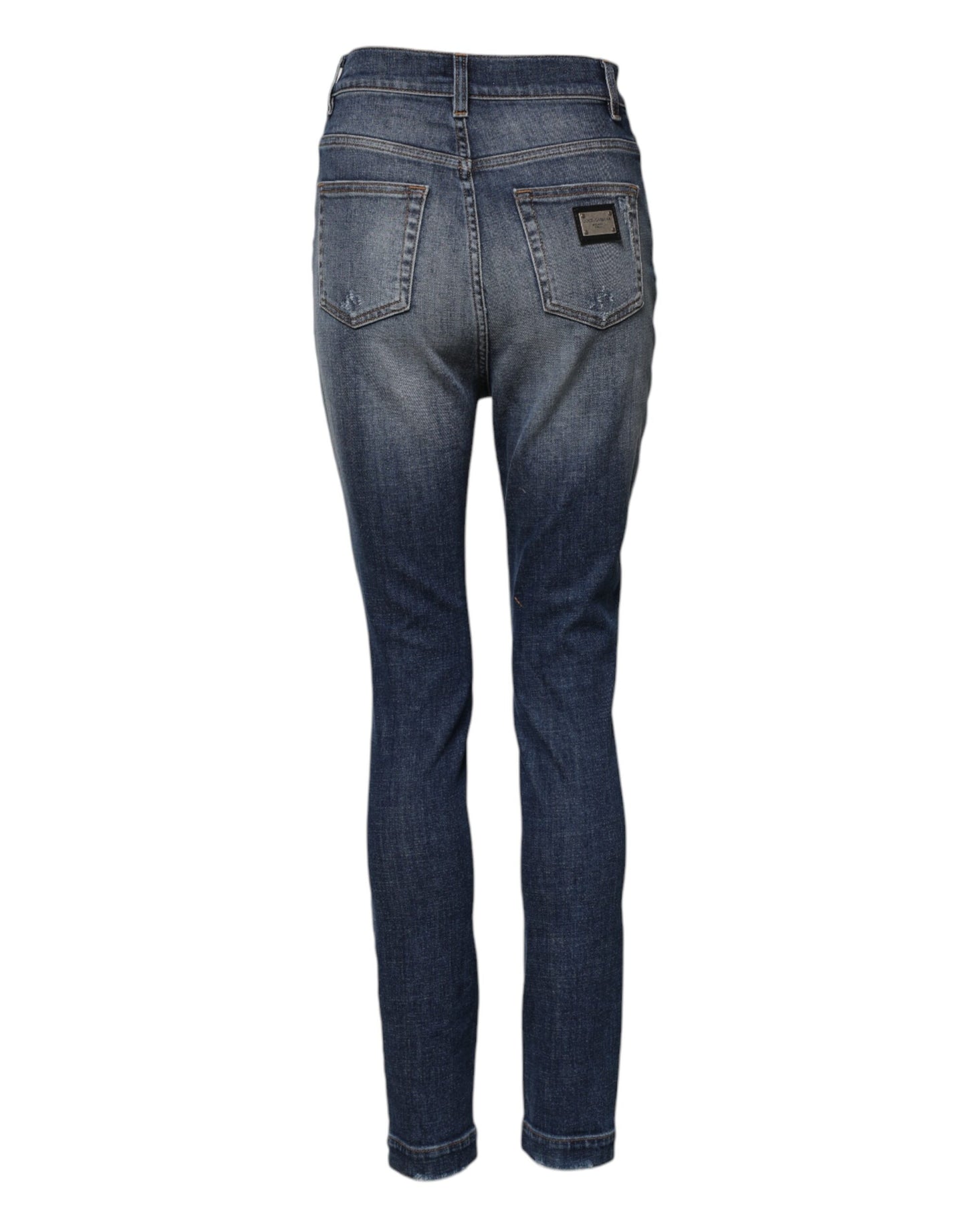 Blue Cotton HighWaist Skinny Denim Jeans