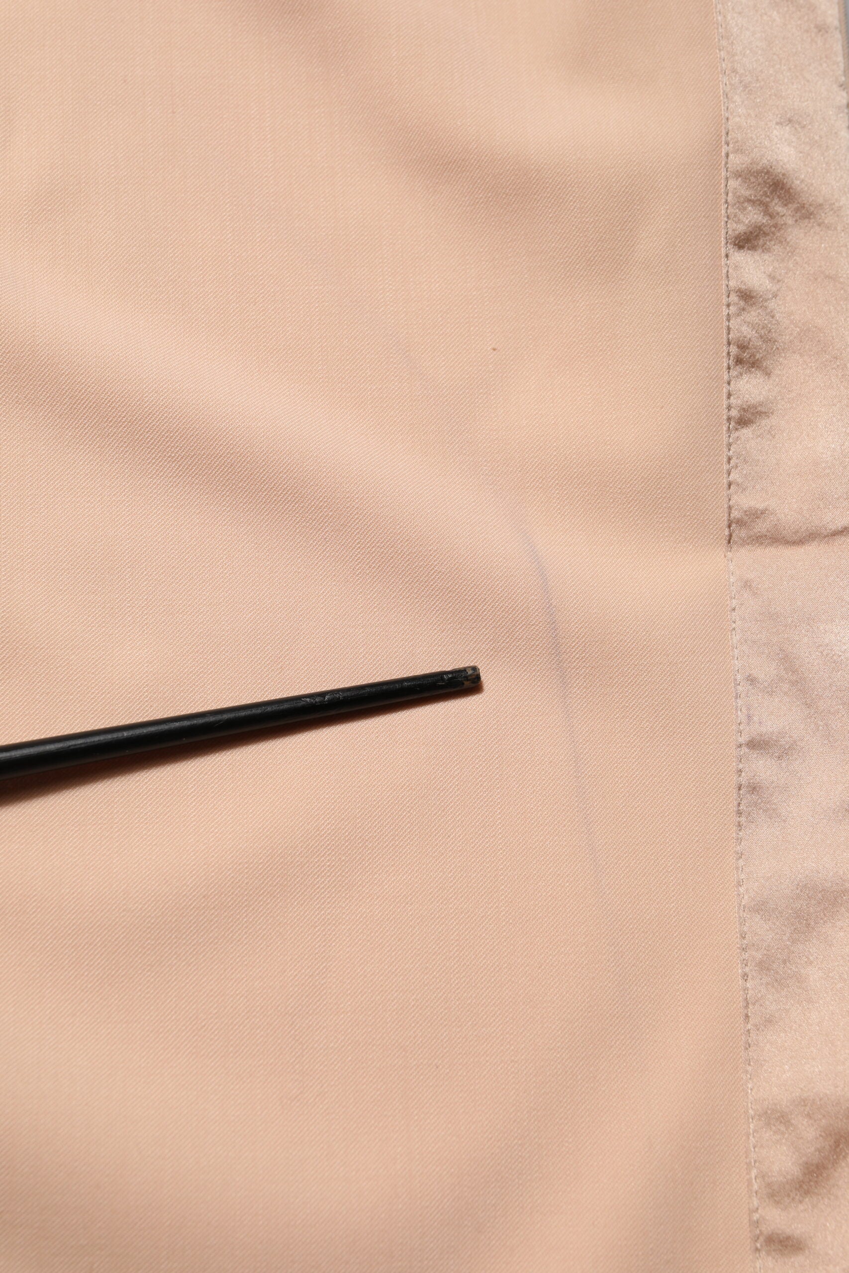 Beige Polyester Mid Waist Tapered Pants