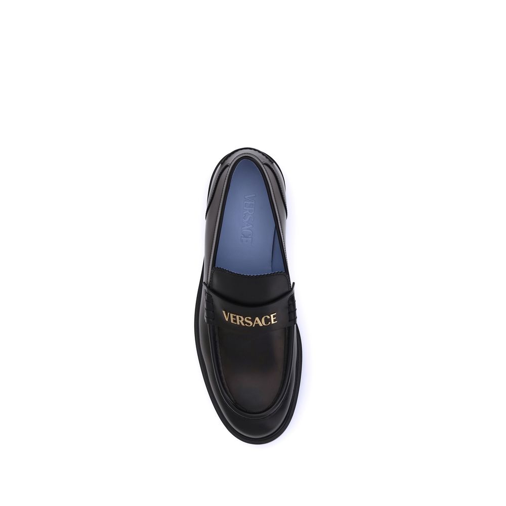Black Calf Leather Bos Taurus Slip-On Loafers