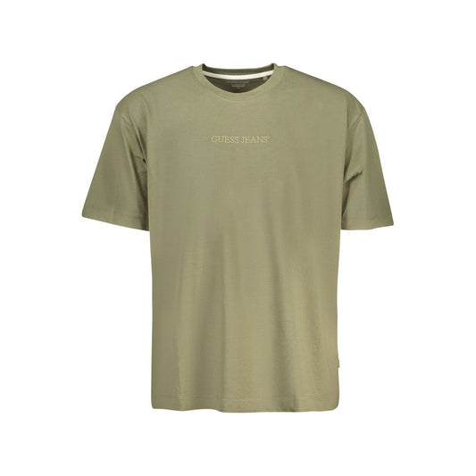 Green Cotton Men T-Shirt