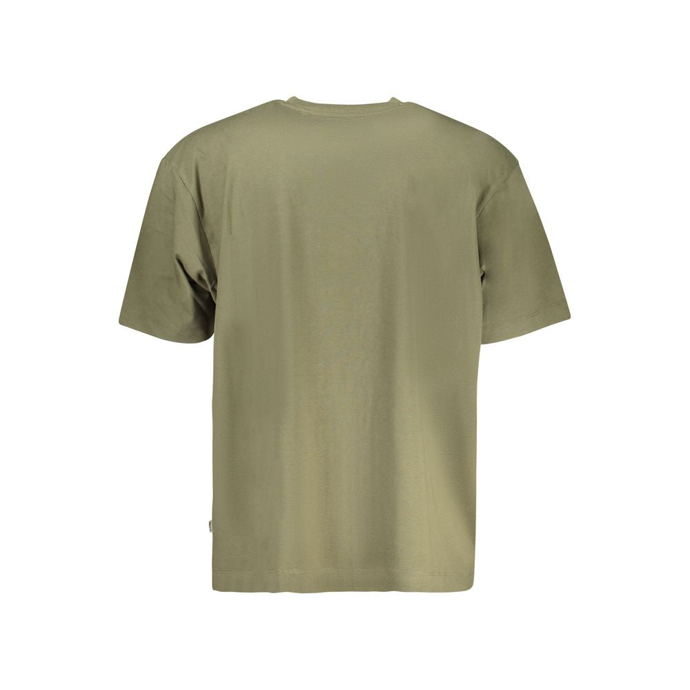 Green Cotton Men T-Shirt